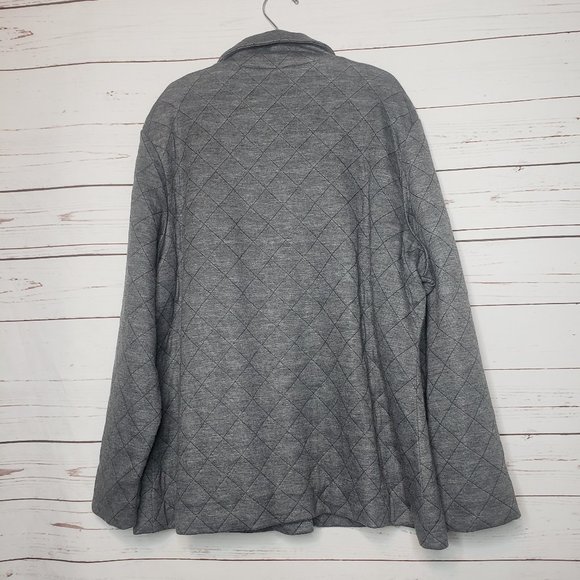 Zenergy by Chico's Gray Diamond Pattern Jacket - Picture 2 of 10